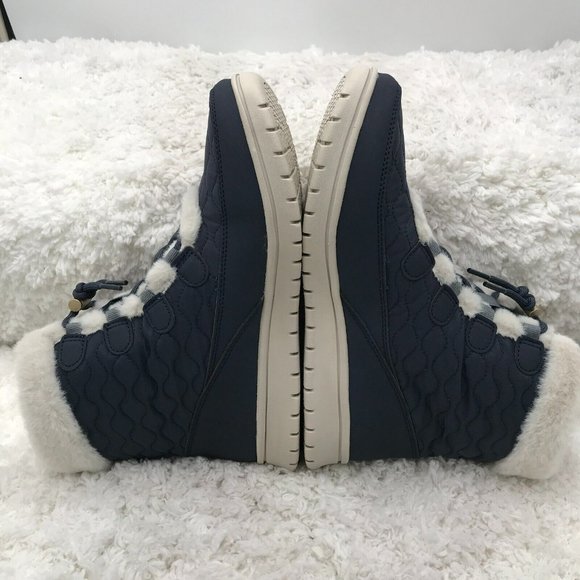 Ryka Boots Women 6.5M US Snow Bound Blueink‎ Black/White Canvas Water Repellent - Picture 4 of 8